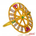 22k Gold Oval Shape Ladies Ring - Click here to buy online - 490 only..