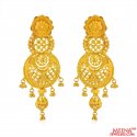 22k Gold Long Filigree Earrings - Click here to buy online - 1,893 only..