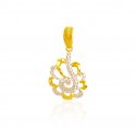 22K Gold Two Tone Fancy Pendant - Click here to buy online - 436 only..