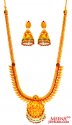 22 Kt Temple Necklace Set - Click here to buy online - 9,087 only..