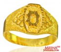 22k Gold Indian Men Ring  - Click here to buy online - 763 only..