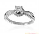 18K Gold Diamond Solitaire Ring - Click here to buy online - 3,637 only..