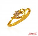 22Kt Gold CZ Ring - Click here to buy online - 182 only..