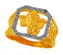 22k Ganesha Mens Ring - Click here to buy online - 801 only..