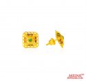 22Kt Gold Earrings (Meenakari) - Click here to buy online - 489 only..