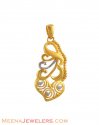 Gold two tone pendant - Click here to buy online - 383 only..