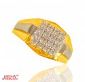 22 Karat Gold Two Tone Mens Ring - Click here to buy online - 776 only..