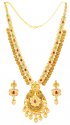 22K Gold Temple Necklace Set 2 in 1 - Click here to buy online - 11,204 only..