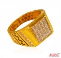 22K Mens CZ Stones Ring - Click here to buy online - 859 only..