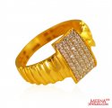 22 Kt Gold CZ Mens Ring - Click here to buy online - 664 only..