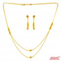 22K Gold Two Tone Layered Set - Click here to buy online - 1,376 only..