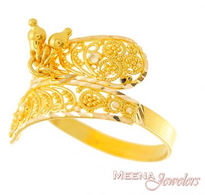 Filigree Designer Ring ( Ladies Gold Ring )