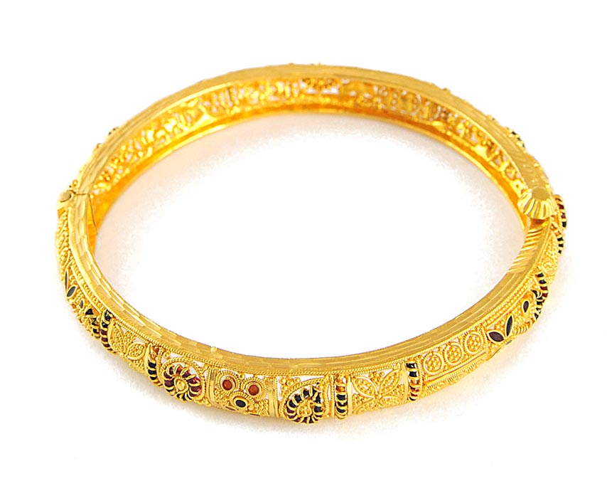 MeenaKari Gold Kada BaKa4442 22 Karat Gold Kadas beautifully hand