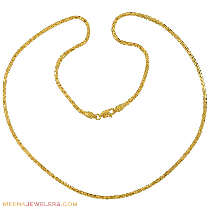 22K Gold Chain (20 Inch) ChMs8715 22K Gold mens chain (box type