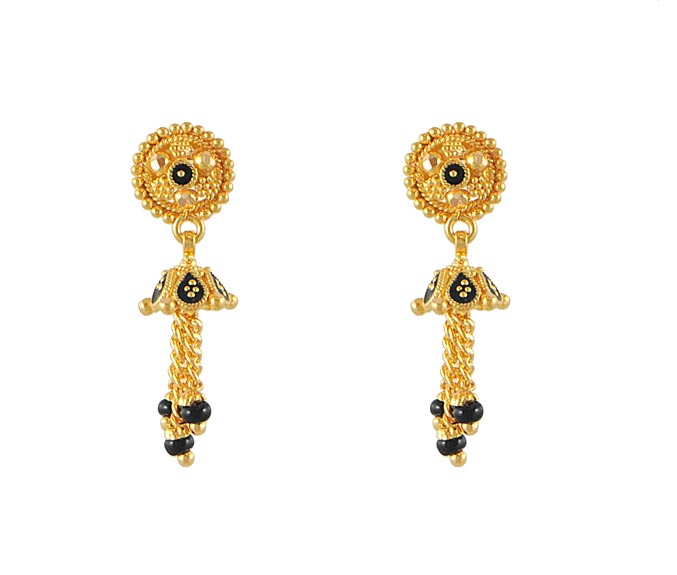 Fancy Earrings on Earrings 22kt Gold Fancy Earrings
