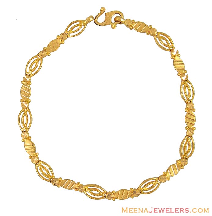 Indian Gold Bracelet (22 Karat) BrLa10004 22K Gold Bracelet with