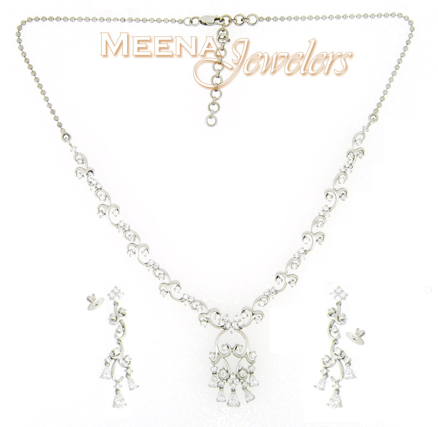 ... sets necklace white gold sets 18kt white gold necklace set code