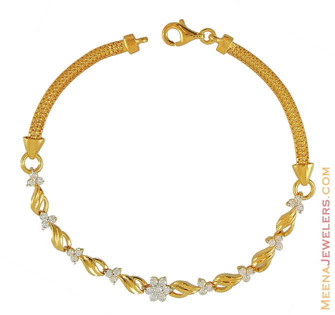 22K Gold Signity Bracelet BrMb7622 22k gold ladies bracelets with high quality star signity