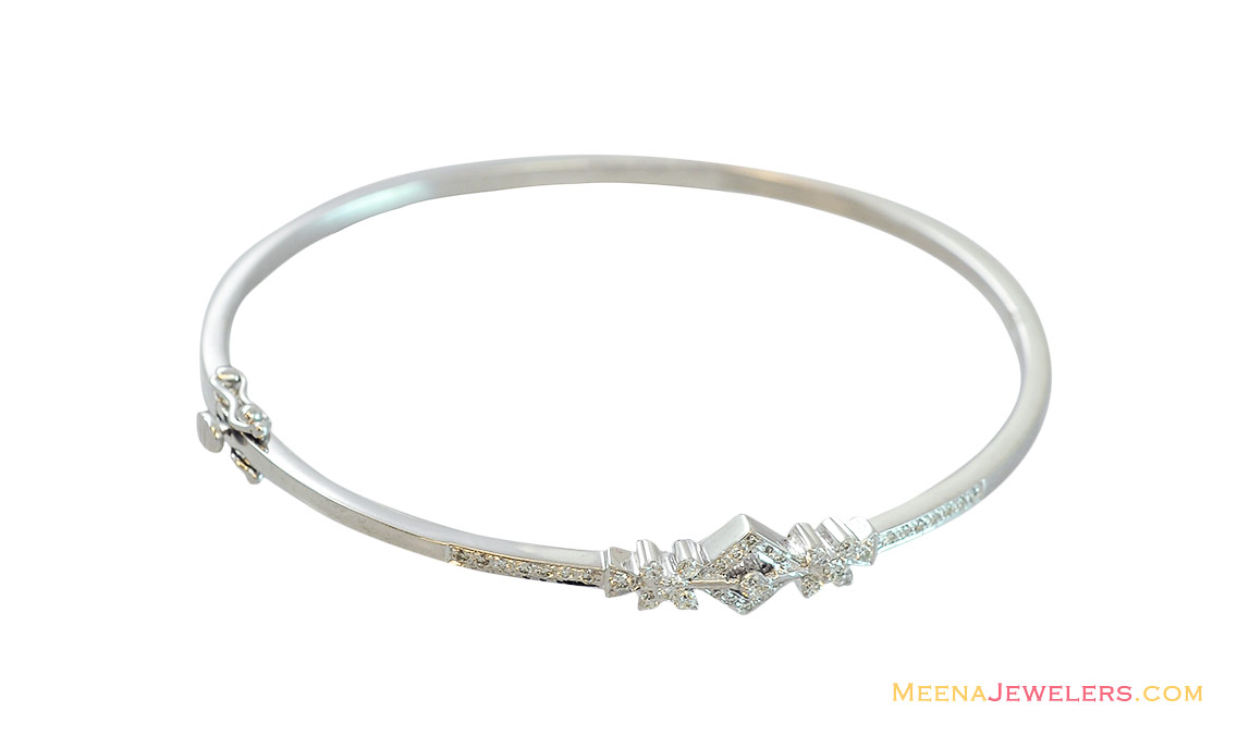 18K White Gold Diamond Bangle ( Diamond Bracelets ) 18K White Gold Diamond Bangle ( Diamond Bracelets )