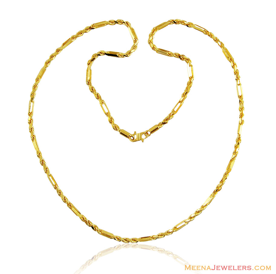 22k Fancy Mens Cartier Rope Chain chpl15345 22k Mens Fancy Gold