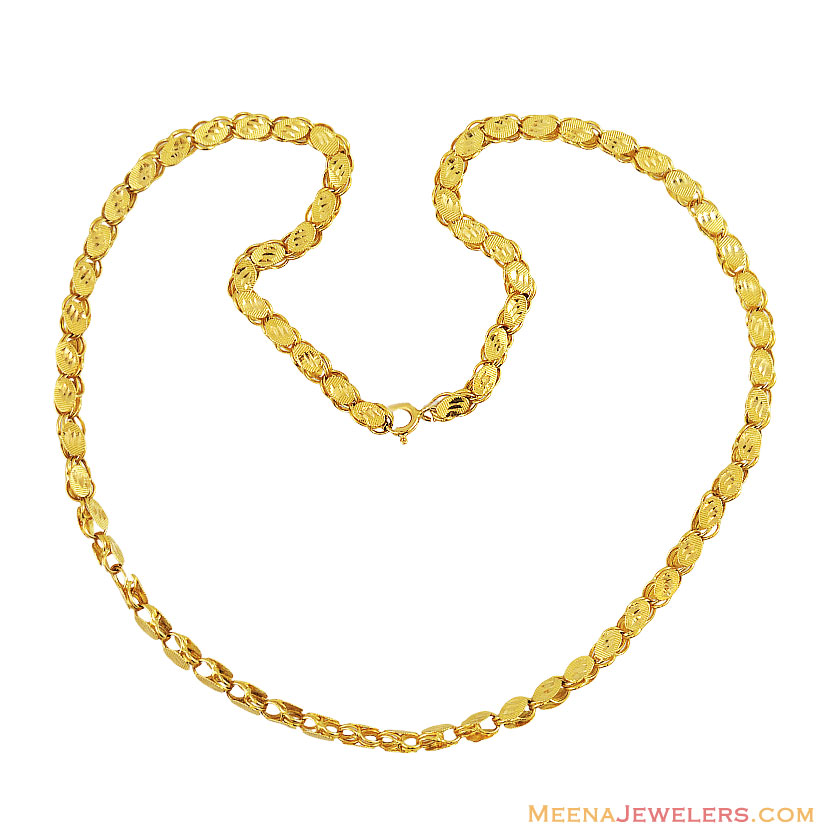 21k Gold Fancy Chain ChFc11723 21k gold fancy style chain in matte