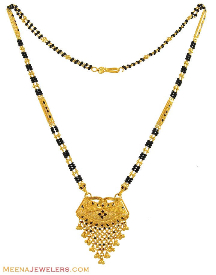 Fancy Long Mangalsutra Designs In Gold / Gold Long Mangalsutra Designs