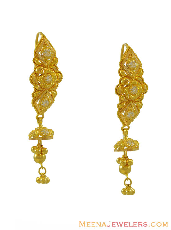 Designer Hanging Earrings(22k) ErFc7580 22k gold earrings with