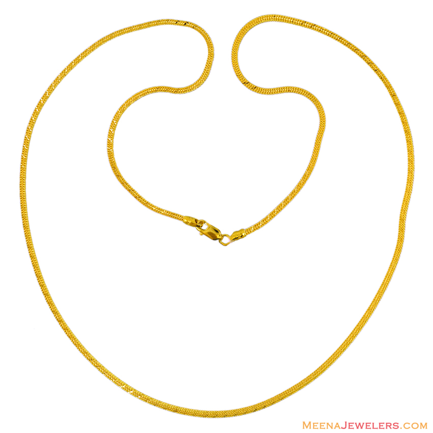 22K Mens Chain(20 Inches) ChMs11428 22K gold mens chain(solid chain