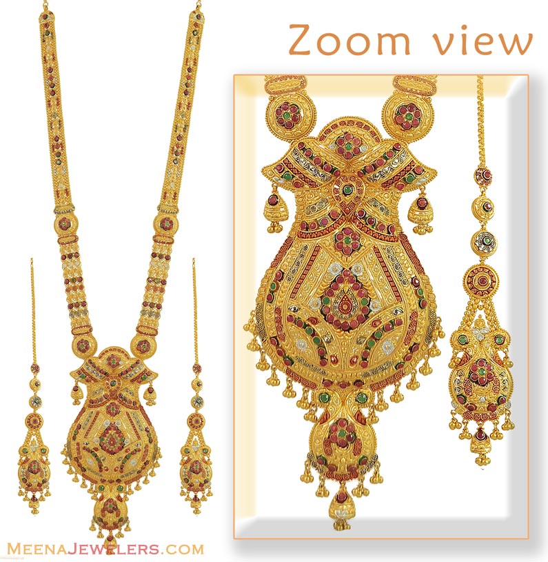 Necklace Sets on 22k Gold Patta Set Bridal Necklace    Bridal Necklace Sets