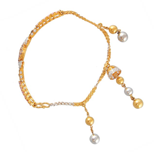22K Gold Indian Bracelet BrLa4592 22K Gold Indian style, Fancy