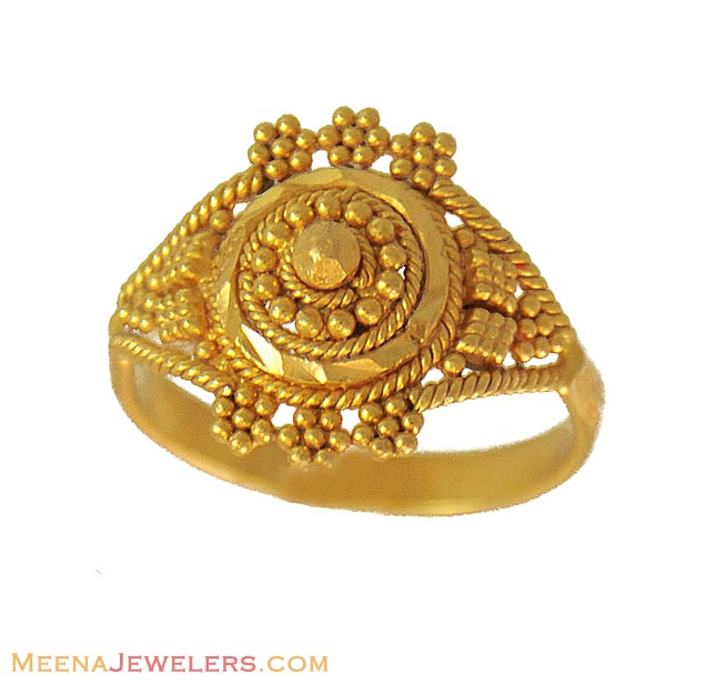 22k Gold Ring (Kids) BjRi10925 22K gold filigree ring (Kids) Approx