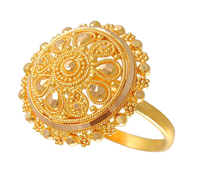 Designer Ladies Gold Ring RiLg4345 22Kt Gold Ladies Designer Ring