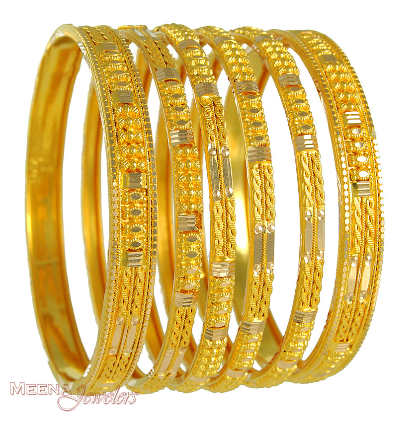 fancy gold bangles