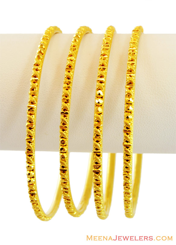 22K Filigree Bangles (2 Pcs ONLY) BaGo13427 US 975 22k Fancy Gold Bangles designed with