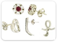 Earrings >  White Gold Earring > 