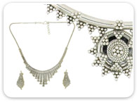 Sets (Necklace) >  White Gold Sets > 