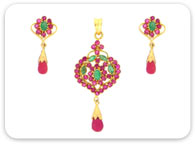 Pendant Sets >  Precious Stone Pendant Sets > 