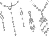 Sets (Necklace) >  White Gold Sets > 