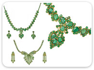Sets (Ruby, Emerald, Sapphire) >  Emerald Necklace Sets > 