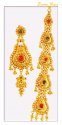  [ Gold Designer Sets > 22k Layered Stone Necklace    ]