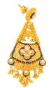 Enlarged view of Jhunka Style Earring [ Bridal Necklace Sets > 22 Kt Gold Bridal Set (Rani Har)  ]