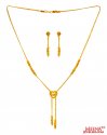 22K Gold Necklace Set  - Click here to buy online - 1,445 only..
