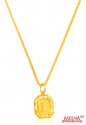 22K Gold Initial Pendant (Letter L) - Click here to buy online - 261 only..