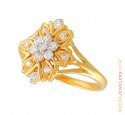 Click here to View - 22kt Gold Two Tone Signity Ring 