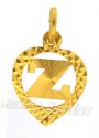 22Kt Gold Initial Pendant - Click here to buy online - 57 only..