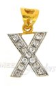 22Kt Gold Pendant with Initial(X) - Click here to buy online - 267 only..