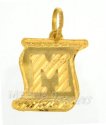 22Kt Initial Pendant (M) - Click here to buy online - 95 only..