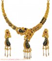 Click here to View - 22K Gold Antique Necklace Set 