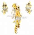Genuine Diamond Pendant Set - Click here to buy online - 1,920 only..