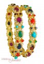 Click here to View - 22Kt Gold Navratan Bangles 